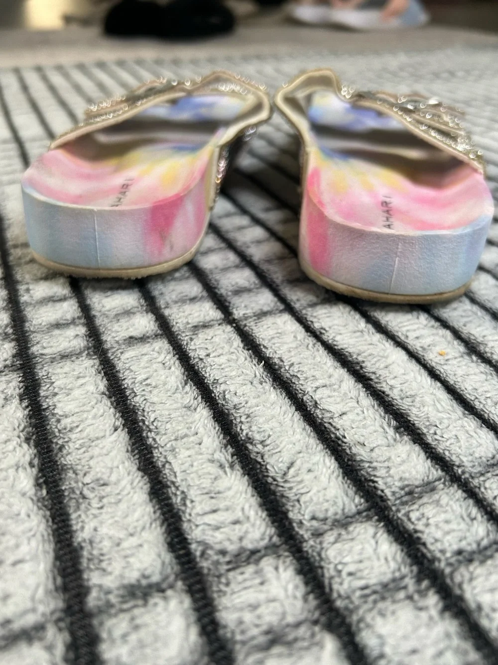 Girls Tahari Tie-Dye & Rhinestone Sandals (5Y)